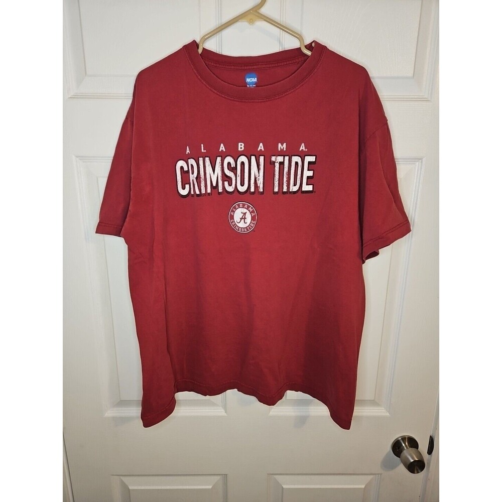 NCAA Alabama Crimson Tide Mens Size XL T Shirt Red Crew Neck 100% Cotton